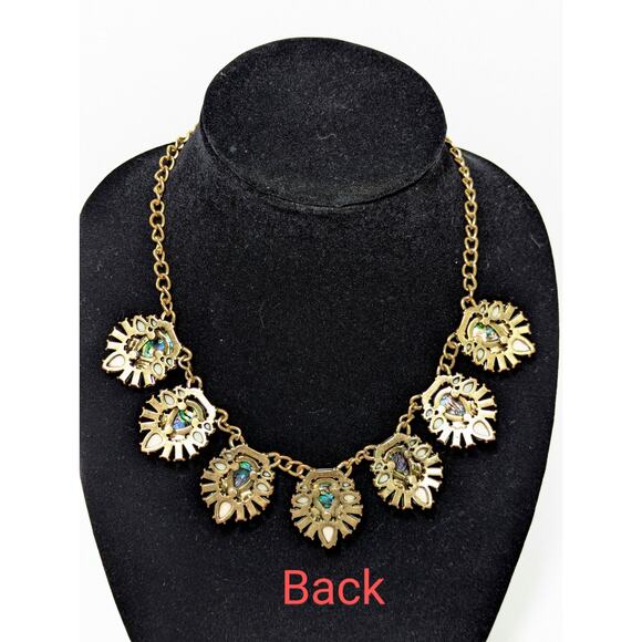Women's Fashion Jewelry Statement Bib Necklace Opalescent - Picture 10 of 12